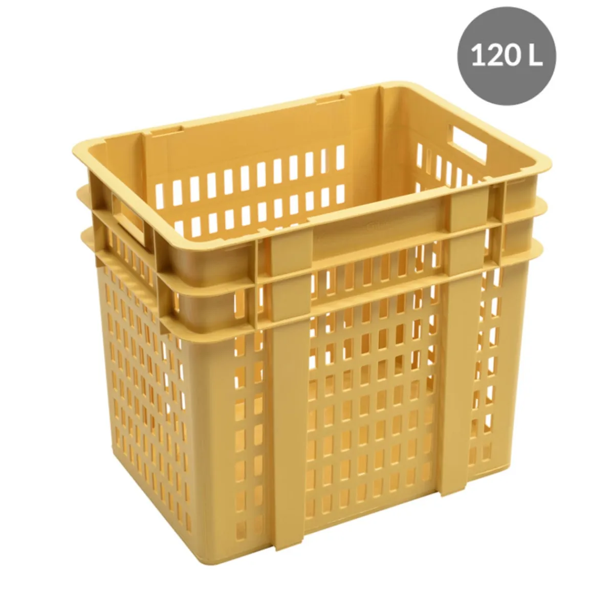 GILAC Manne à pain Sans couvercle beige plastique 64x45x55,5 cm 120 L fond ajouré parois ajourées Best
