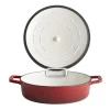 APS Marmite fonte émaillée inox Sans revêtement Avec couvercle 28x28x7 cm 3 L 5 Stars Best