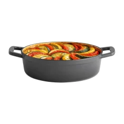 Marmite fonte émaillée inox Sans revêtement Avec couvercle 25x25x7 cm 2,5 L 5 Stars - APS Outlet