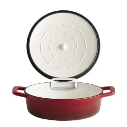 APS Marmite fonte émaillée inox Sans revêtement Avec couvercle 25x25x7 cm 2,5 L 5 Stars Best