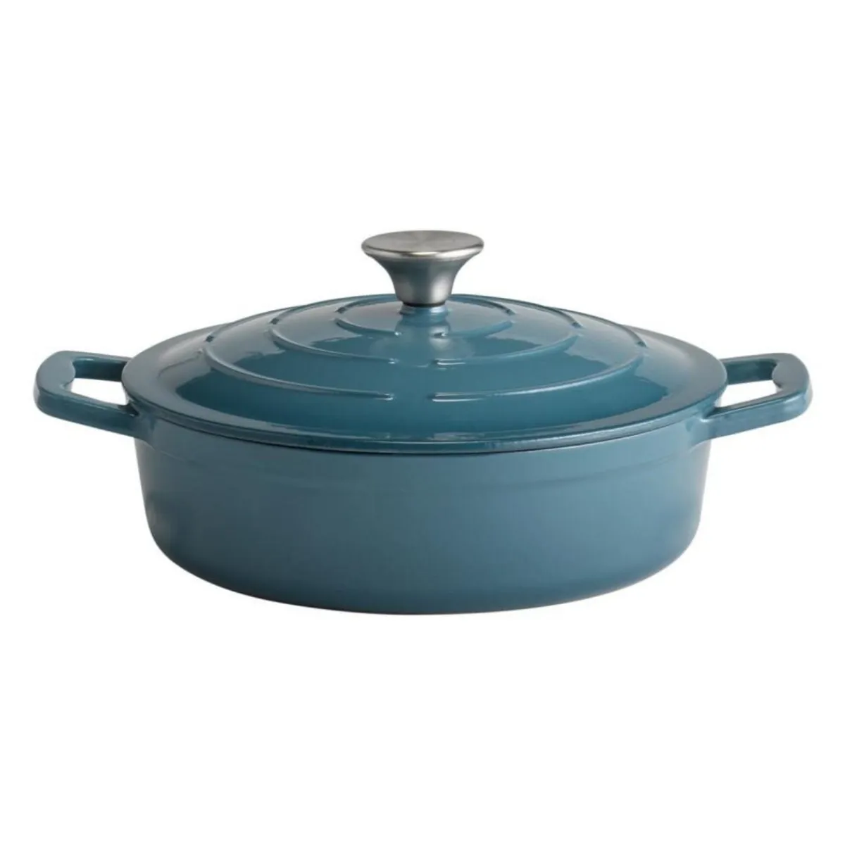 Marmite fonte émaillée inox Sans revêtement Avec couvercle 25x25x7 cm 2,5 L 5 Stars - APS Hot