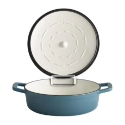 Marmite fonte émaillée inox Sans revêtement Avec couvercle 25x25x7 cm 2,5 L 5 Stars - APS Hot