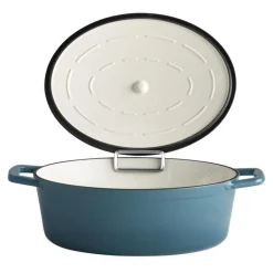 APS Marmite fonte émaillée inox Sans revêtement Avec couvercle 33x25x11 cm 5 L 5 Stars New