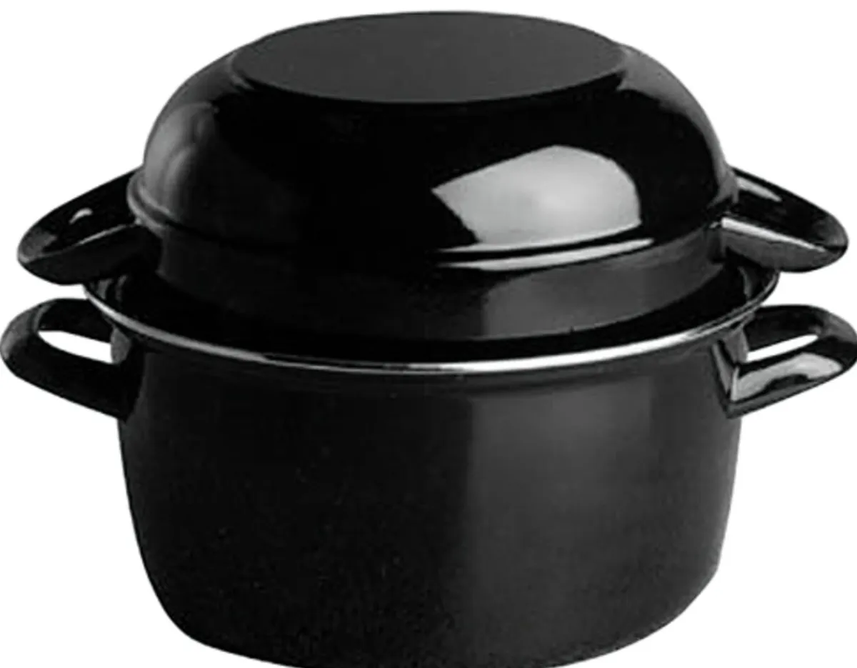 Marmite à moules acier Sans revêtement Avec couvercle Ø 18 cm 18,5 cm 2,5 L - Aucune Online