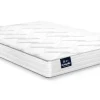 Matelas mousse Livré compressé roulé ferme 200x160x20 cm blanc Bourbon - DUNLOPILLO