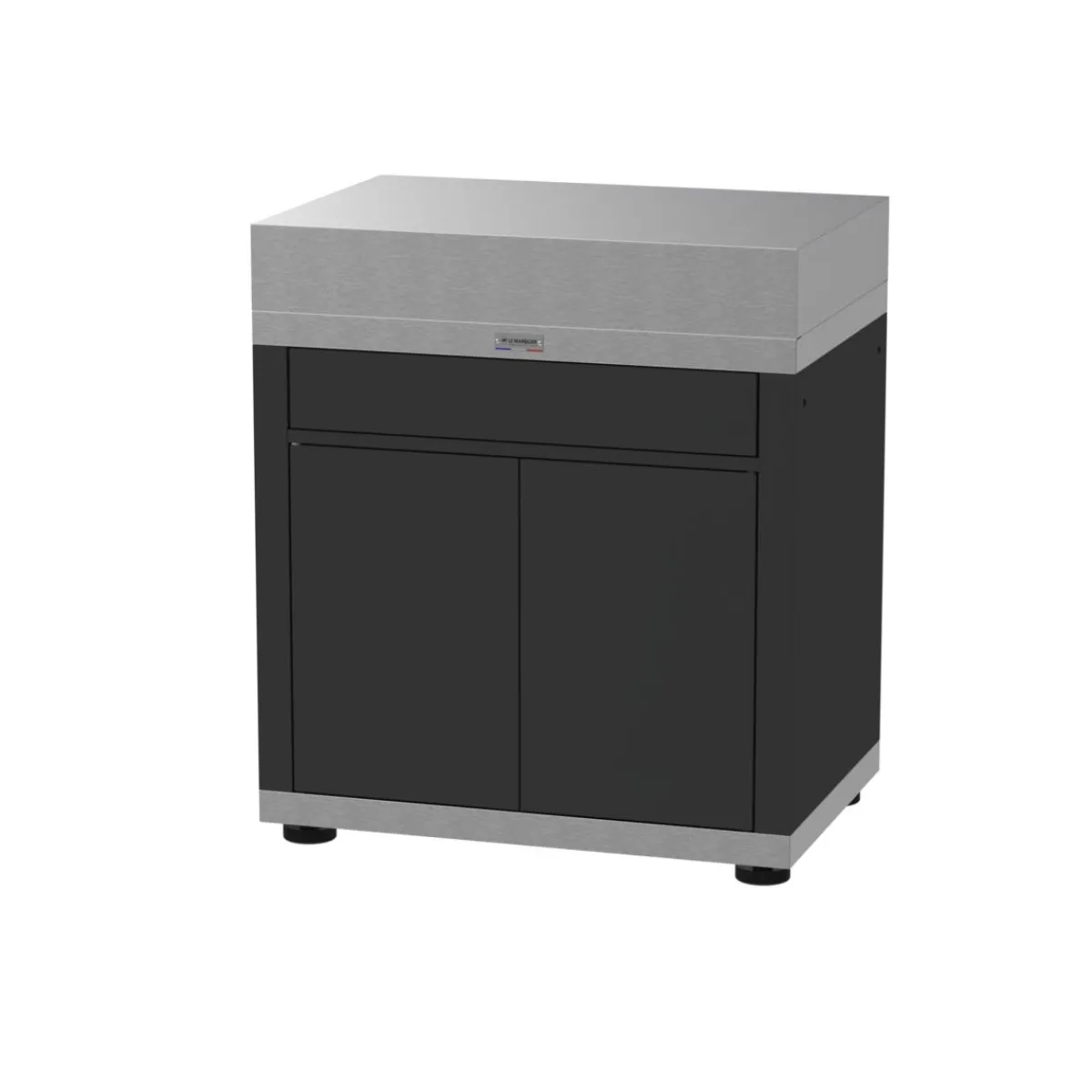 Meuble bas acier 80 cm x 92 cm Sans dosseret Sans étagère Duo - LE MARQUIER New