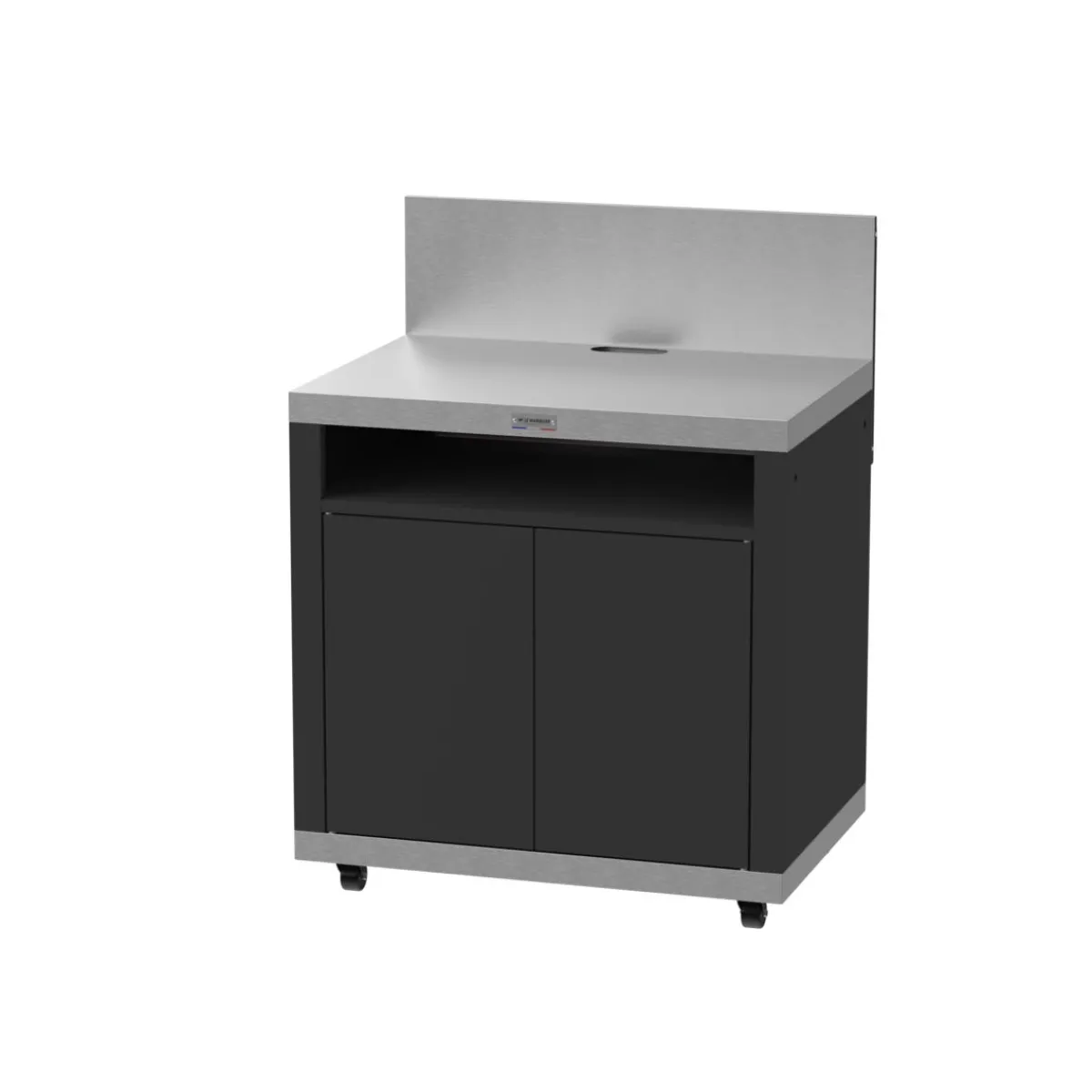 LE MARQUIER Meuble bas acier 80x55x79 cm Sans dosseret Sans étagère Duo Discount