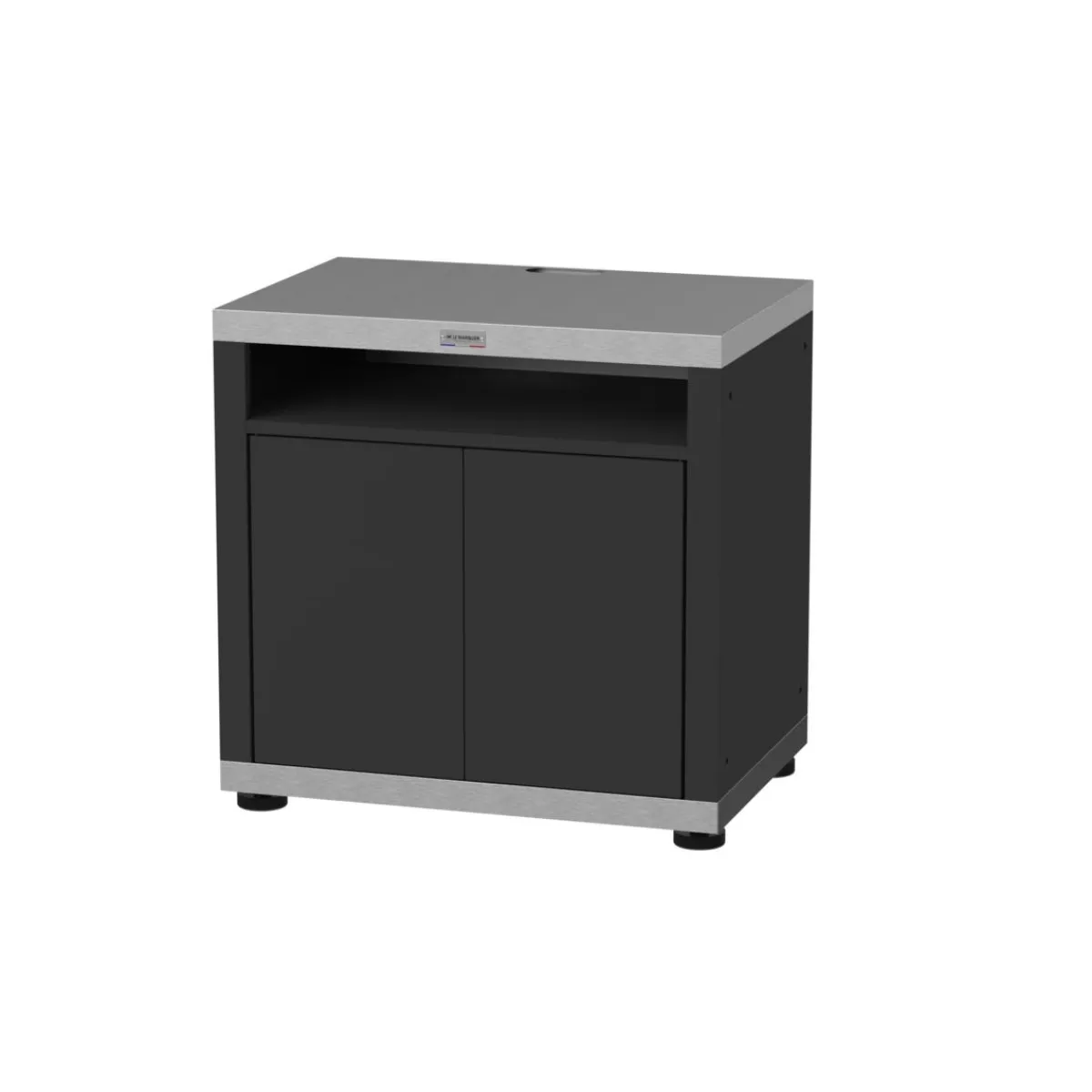 LE MARQUIER Meuble bas acier 80x55x79 cm Sans dosseret Sans étagère Duo Discount