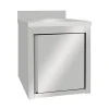 Meuble bas inox 60 cm x 85 cm Avec dosseret Avec étagère - PROINOX New