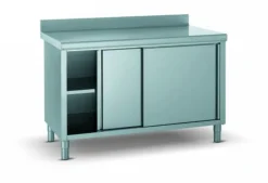 TOURNUS Meuble bas inox 180x70x90 cm Avec dosseret Avec étagère Sale