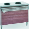 TOURNUS Meuble pré-tri 2 trous inox 120x60x90 cm Sans dosseret Sans étagère New