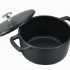 Aucune Mini cocotte avec couvercle fonte d'acier Sans revêtement Avec couvercle Ø 14 cm 0,8 L Cooko Sale