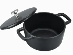 Aucune Mini cocotte avec couvercle fonte d'acier Sans revêtement Avec couvercle Ø 14 cm 0,8 L Cooko Sale