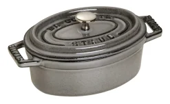 Mini cocotte fonte d'acier Sans revêtement Avec couvercle 11x7x4,8 cm 0,25 L - STAUB New