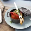 Mini cocotte fonte d'acier Sans revêtement Avec couvercle Ø 10 cm 7 cm 0,25 L - STAUB Hot