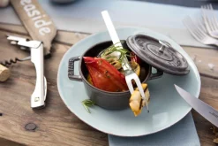 Mini cocotte fonte d'acier Sans revêtement Avec couvercle Ø 10 cm 7 cm 0,25 L - STAUB Hot
