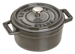 Mini cocotte fonte d'acier Sans revêtement Avec couvercle Ø 10 cm 7 cm 0,25 L - STAUB Hot