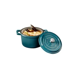 Mini cocotte fonte émaillée inox Sans revêtement Avec couvercle 11x11 cm 35 cl 5 Stars - APS Hot