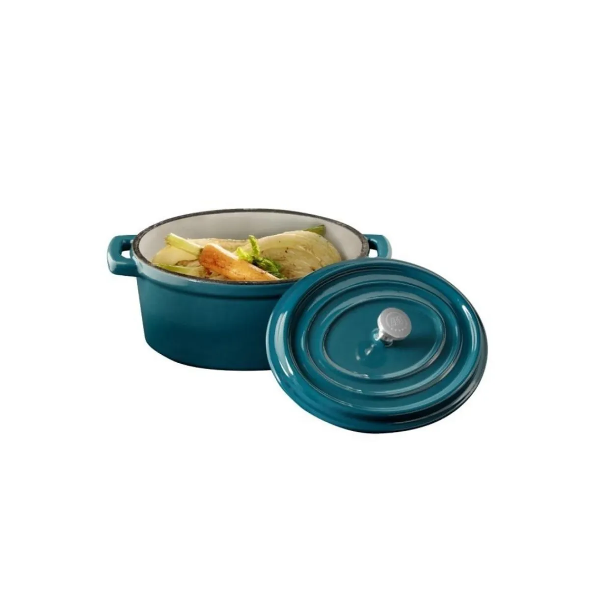 Mini cocotte fonte émaillée inox Sans revêtement Avec couvercle 17,5x11 cm 45 cl 5 Stars - APS Outlet