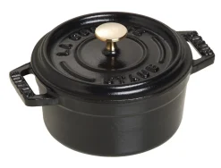 STAUB Mini cocotte ronde fonte d'acier Sans revêtement Avec couvercle Ø 10 cm 7 cm 0,25 L Outlet