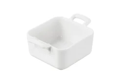 Mini plat carré blanc porcelaine culinaire 7x7 cm Belle Cuisine - REVOL