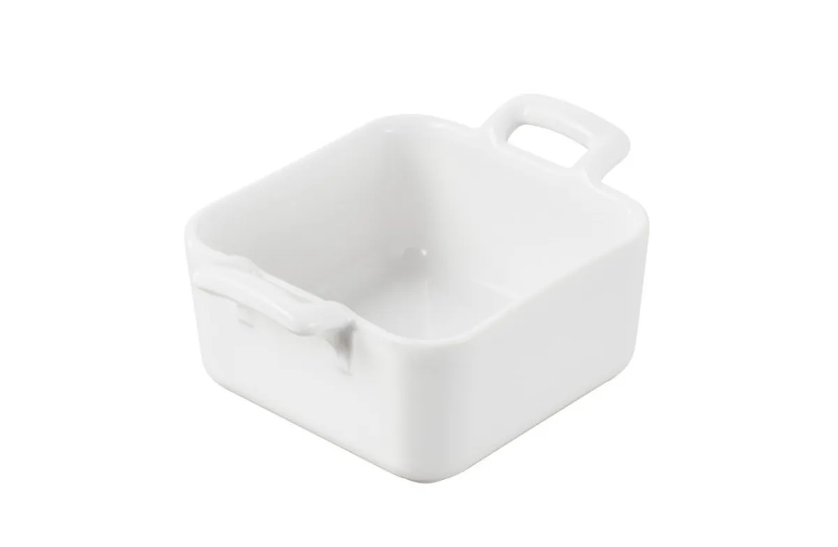 Mini plat carré blanc porcelaine culinaire 7x7 cm Belle Cuisine - REVOL