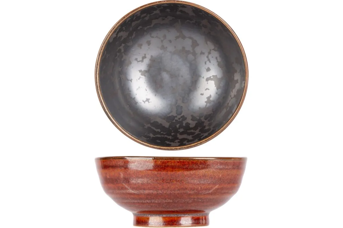 PROOF Mini pot rond brun porcelaine Ø 8 cm Elements Maroon Clearance