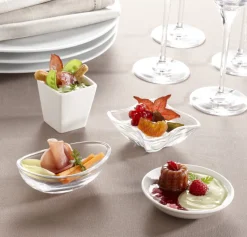 PRO.MUNDI Mise en bouche carré blanc porcelaine 7 cm Playtime Best