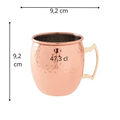 PRO.MUNDI Moscow mule rond cuivre inox 18/10 47,3 cl Ø 9,2 cm Moscow Mule Clearance