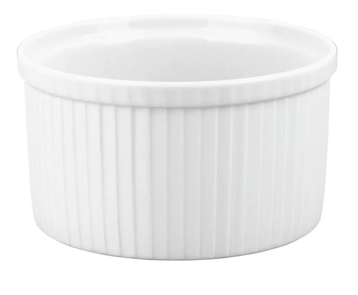 PILLIVUYT Moule à soufflé rond blanc porcelaine culinaire Ø 11,5 cm