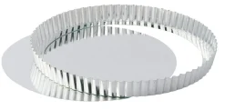 Moule à tarte fer blanc Sans revêtement Ø 32 cm 3,5 cm mobile - GOBEL Sale