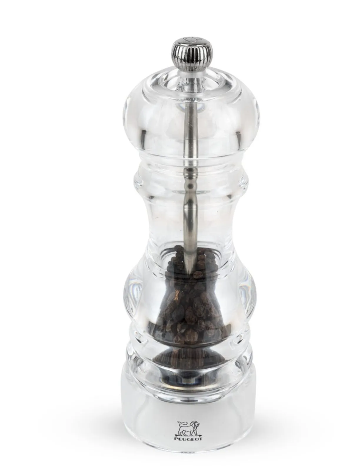 Moulin à poivre transparent Ø 5,9 cm 18 cm Nancy - PEUGEOT SAVEURS Online