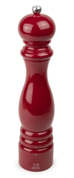 Moulin à sel humide rouge 30 cm Paris - PEUGEOT SAVEURS Discount