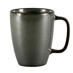 Mug noir porcelaine vitrifiée 30 cl Ø 8 cm stone Ease - RAK Online