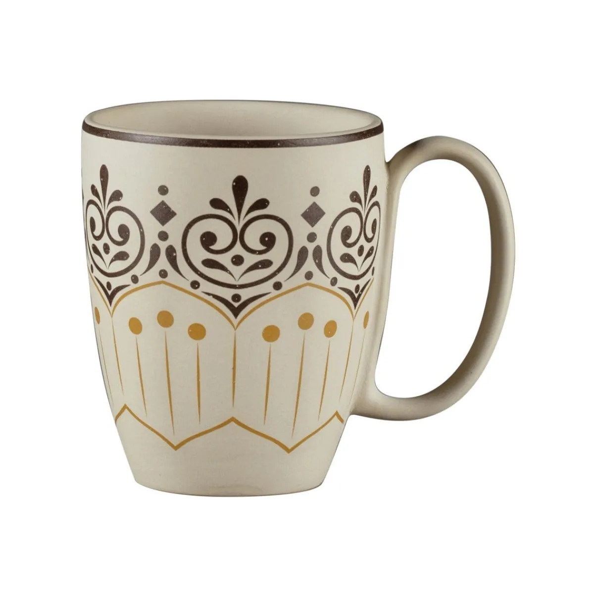 Mug rond Argila Décor Cartagena porcelaine 30 cl Ø 8 cm Earth - RAK Discount