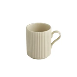 Mug rond beige porcelaine 24 cl Ø 7,5 cm The Grid - APS