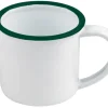 Aucune Mug rond blanc acier émaillé 750 ml 13 cm Ø 13 cm New