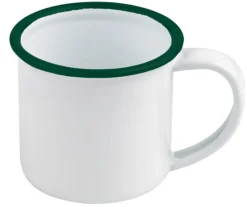 Aucune Mug rond blanc acier émaillé 750 ml 13 cm Ø 13 cm New