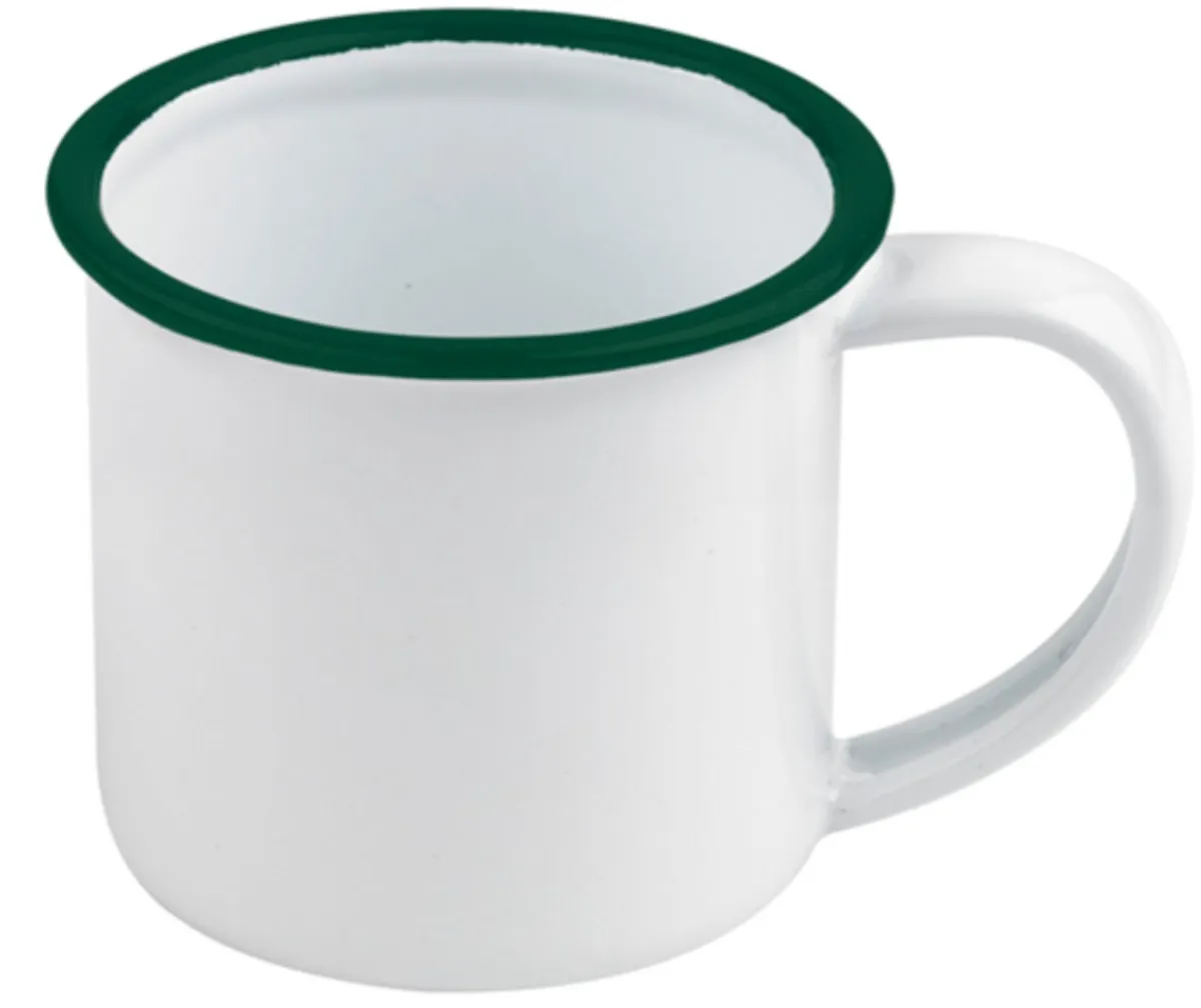 Mug rond blanc acier émaillé 350 ml 10 cm Ø 10 cm - Aucune New