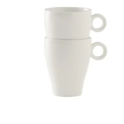 Mug rond blanc porcelaine 27 cl Ø 8 cm Slim O - PRO.MUNDI Hot