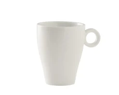 Mug rond blanc porcelaine 27 cl Ø 8 cm Slim O - PRO.MUNDI Hot