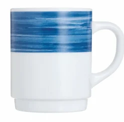 ARCOROC Mug rond bleu verre opal 25 cl Ø 7,2 cm Brush Online