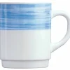 Mug rond bleu verre opal 25 cl Ø 7,2 cm Brush - ARCOROC Best