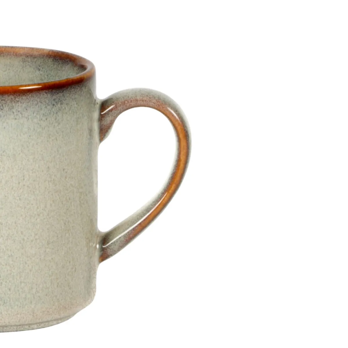 PRO.MUNDI Mug rond gris bleu porcelaine 34 cl Ø 11 cm Serena New