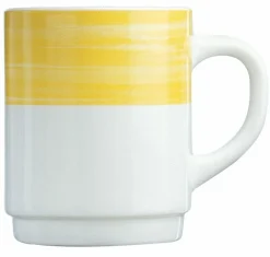 ARCOROC Mug rond jaune verre opal 25 cl Ø 7,2 cm Brush Clearance