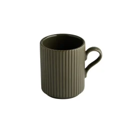 APS Mug rond marron porcelaine 24 cl Ø 7,5 cm The Grid Hot