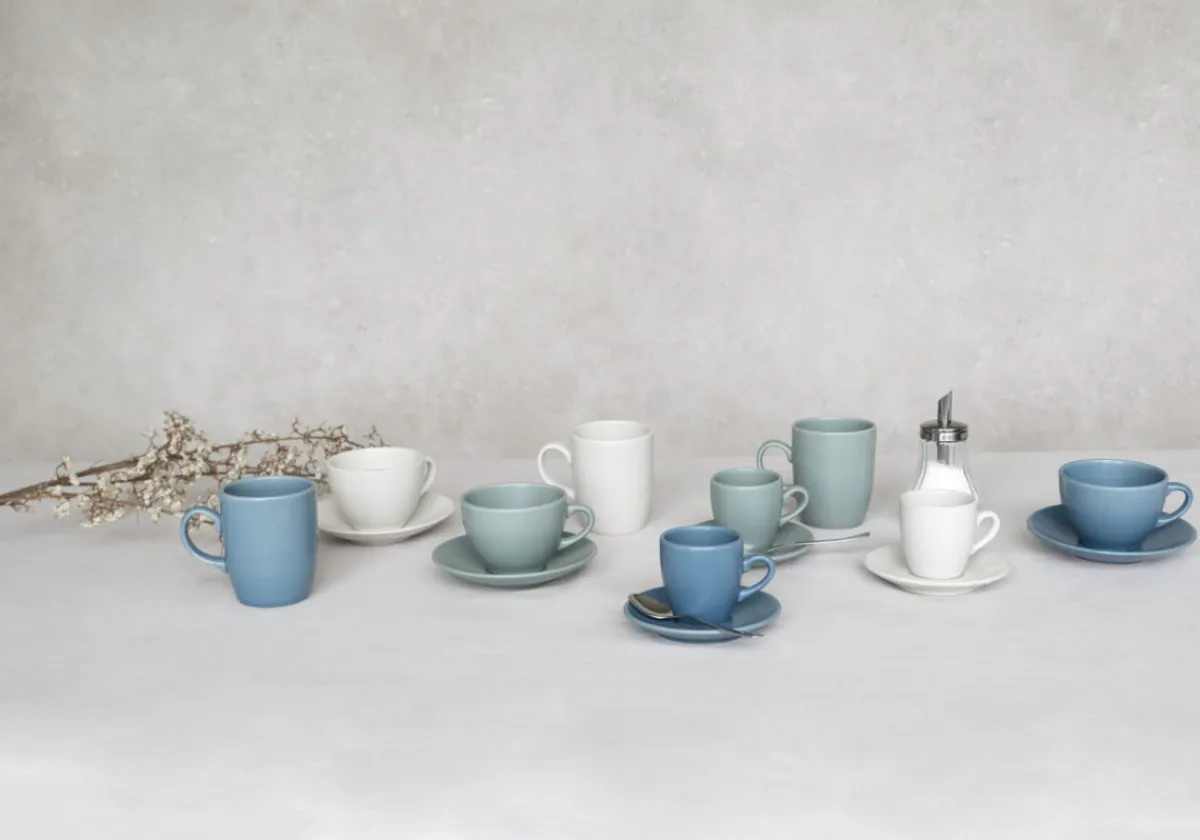ESSENTIALS COLLECTION Mug rond vert Grès 30 cl Ø 7,9 cm Pulse