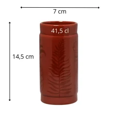 Mug rouge porcelaine vitrifiée 41,5 cl Ø 7 cm Aztek - RAK Best