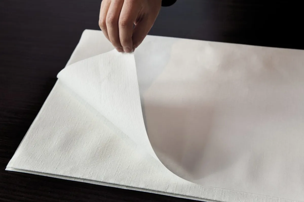 DUNI Nappe blanc non tissé 180x127 cm Evolin (25 pièces) New
