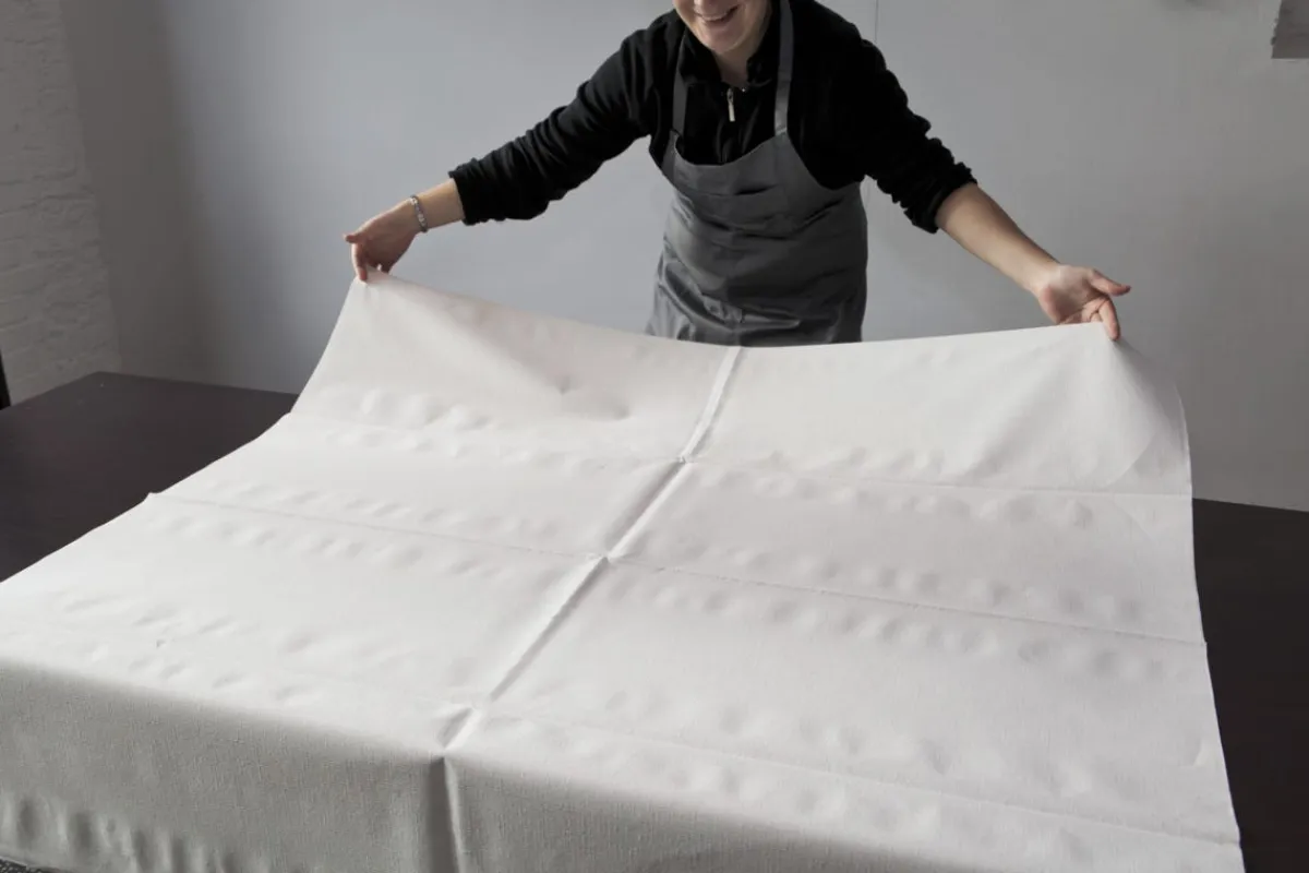DUNI Nappe blanc non tissé 180x127 cm Evolin (25 pièces) New